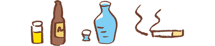 イラスト：アルコール・タバコ